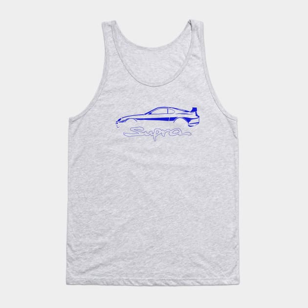 Toyota Blue Supra MK4 Vintage Tank Top by lilynamaste